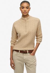Джемпер Superdry & Co BRUSHED CABLE, Safari Beige Marl/Beige