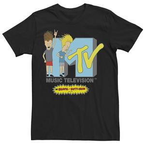 Мужская футболка с логотипом MTV Beavis And Butt-Head Licensed Character, черный