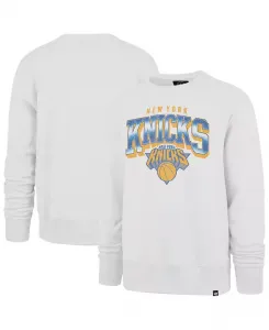 Мужской кремовый свитшот New York Knicks Big Tall Spotlight Headline с капюшоном '47 Brand