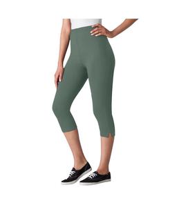 Леггинсы-капри из эластичного хлопкового трикотажа больших размеров Woman Within, Pine