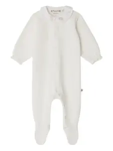 Пижама с вышивкой на воротнике Bonpoint, белый