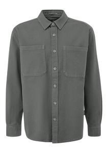 QS Рубашка на пуговицах Comfort Fit в сером цвете