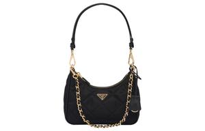 PRADA Тканевая женская сумка через плечо черная