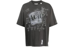 Графическая футболка с принтом Crewneck Maison Mihara Yasuhiro, черный