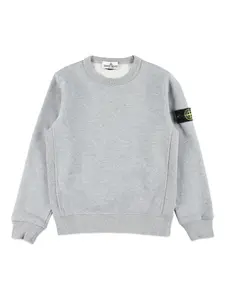 Свитшот с нашивкой-компасом Stone Island Junior, серый