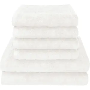 Набор полотенец City Lights - 6 шт. Махровые: 4 полотенца (50x100 см), 2 больших полотенца для душа (70x140 см) Dyckhoff, белый