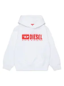 Худи с логотипом Diesel Kids, белый