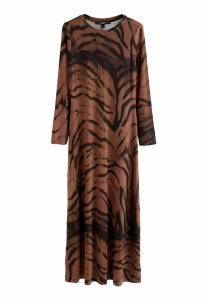 Платье Next REGULAR FIT-LONG SLEEVE , Chocolate Brown Animal Print/Brown