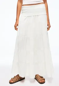 Юбка а-силуэта Bershka, White