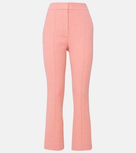 Расклешенные брюки Tani из хлопка с высокой талией Veronica Beard, Rosebloom