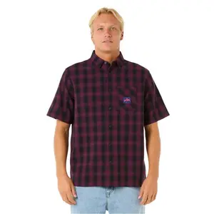 Рубашка с коротким рукавом Rip Curl Raw Energy Plaid, фиолетовый