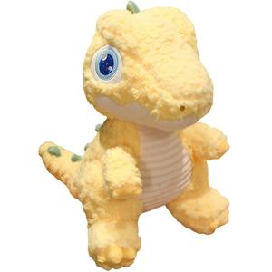Плюшевая игрушка динозавр с большими глазами, высота 23см/38см/58см/78см MLING, желтый
