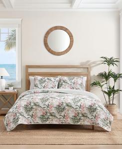 Комплект постельного белья Tommy Bahama Island Orchid из хлопка, двусторонний, 3 предмета, размер Full/Queen Tommy Bahama Home, Coral Pink, Cream