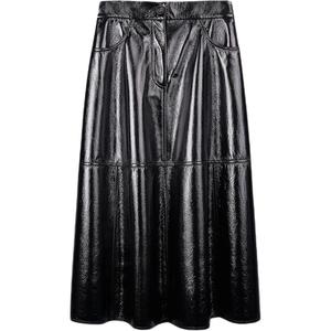 KARL LAGERFELD / Karl Lagerfeld Jeans Кожаная длинная юбка Karl Lagerfeld для женщин Black