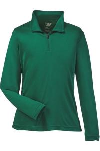 Пуловер Team 365 Youth Zone Performance с застежкой-молнией до середины груди, sport forest