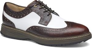 Мужские гольф-туфли Johnston Murphy Upton GL3 Luxe Hybrid Johnston & Murphy, белый/коричневый/темно-коричневый
