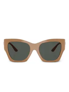 Солнцезащитные очки в массивной оправе с декором Medusa Versace, коричневый