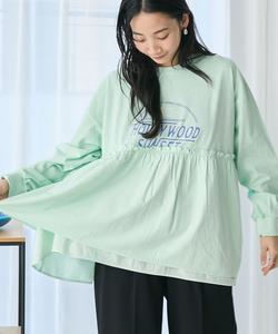 Футболка с длинными рукавами с принтом логотипа причаливания из ткани Coen, цвет Kelly