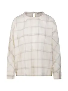 Клетчатая блузка Forte Forte, бежевый