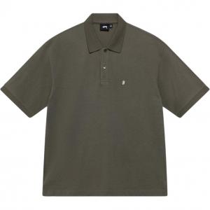 Унисекс поло Stussy, зеленый