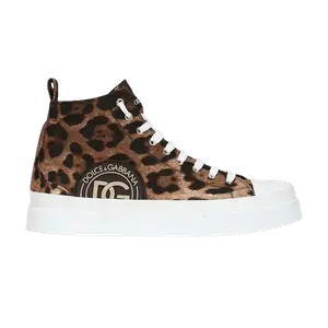 Кроссовки Dolce & Gabbana Dolce & Gabbana Portofino Mid Leopard, коричневый