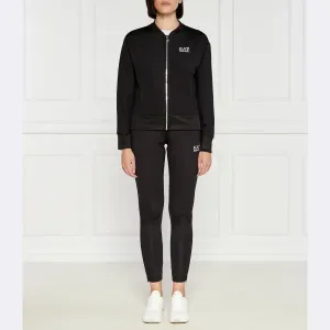 Спортивный костюм приталенного кроя Ea7, черный