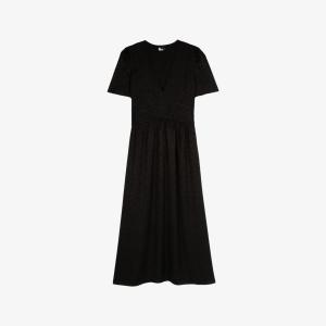 Платье The Kooples с v-образным вырезом, черный