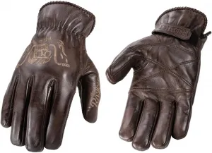 Мотоциклетные перчатки Rokker Tattoo Ape из кожи S, 2-Brown