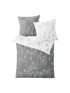 Сатиновое постельное белье Саванна серого цвета Kleine Wolke, 155 x 220 + 80 x 80 см