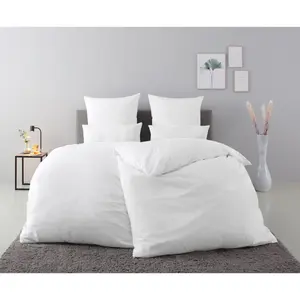 [T] Мое домашнее постельное белье «Desner», (2 шт.), качество микрофибра, однотонный дизайн, 100% полиэстер, качество премиум-класса, мягкое, тонкая нить, однотонный дизайн, сертификат Ökotex, наволочка и пододеяльник оснащены пуговицами, неподвластный в