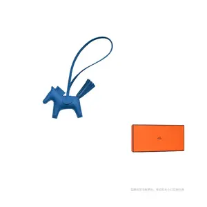 Кожаный кулон Rodeo Unisex Full Blue HERMES, синий