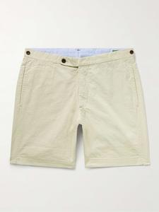 Шорты Slim Fit из хлопка в полоску SID MASHBURN, камень