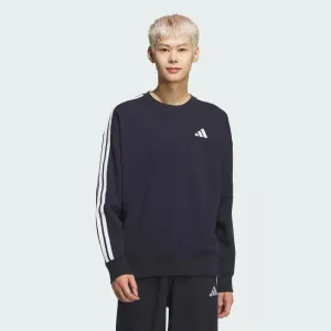 Толстовка adidas Essentials Plus свободного кроя с тремя полосками из французского махрового трикотажа