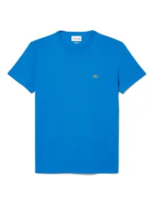 Хлопковая футболка Lacoste, синий