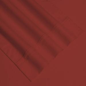 Комплект простыней из микрофибры Tribeca с глубокими карманами, красный