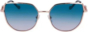 Солнцезащитные очки Liu Jo LJ154S, золотисто-голубые, размер 57/18/140, женские, Gold/Blue