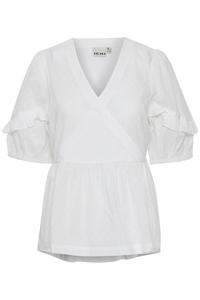 Блузка с коротким рукавом ICHI Blouse Folona, белый