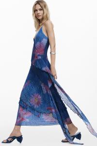 Платье с пиксельной оборкой