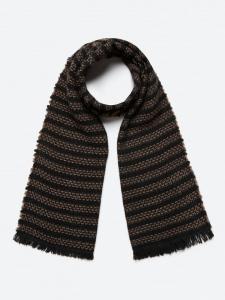 Sisley Шарф черно-коричневого цвета