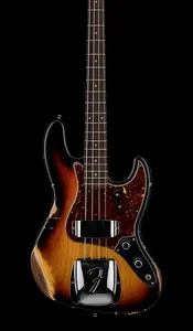 Fender Custom Shop 1961 Jazz Bass Heavy Relic - Обесцвеченный 3-тональный солнцежженый #88214