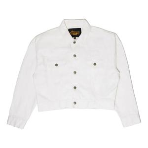 Куртка cropped selvedge trucker jacket 'white' Drew House, белый