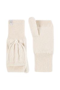 1 пара варежек-трансформеров Ash с косами SOCKSHOP Heat Holders, белый