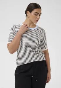 Футболка kclizzy без принта Kaffe Curve, Chalk Midnight Fine Stripe