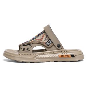 NANJIREN Пляжные сандалии мужские цвета хаки/черный