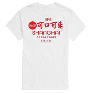 Мужская футболка с рисунком Coca-Cola Shanghai Est 1886 Licensed Character, белый