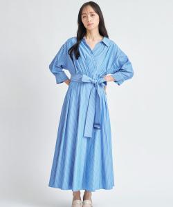 Платье с поясом из ленты Cache-coeur Noela, цвет Blue