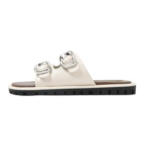 CAMEIDO Женские бежевые противоскользящие шлепанцы на пластиковой подошве, цвет Beige