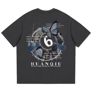 Футболка Unisex Crew Neck Moderate Heavyweight HUANQIU, темно-серый