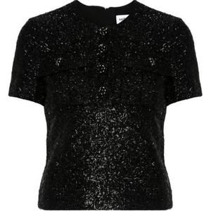 Свитер-бомбер Bouclé Self-portrait, черный