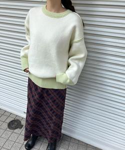 Свитер Kbf, цвет L.Grn×Crm